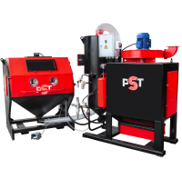 Пескоструйная камера PST-КСО-110 напорная, без ФВ, ФВР 4.0 кВт, без выдвижного поворотного стола