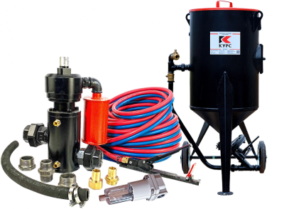 Пескоструйный аппарат PST-100 с фильтром, КПДУ twin 40 п.м.